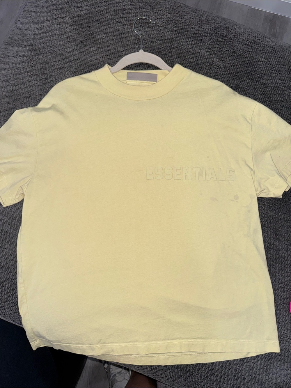 Men's Essentials Short-Sleeve Yellow Shirt - Picture 2 of 3